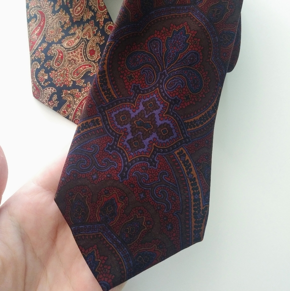 VTG Liberty 100% Silk Tie Duo Made in England - Picture 3 of 5